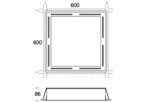 Square Air Handling Option (2 or 4 sides)