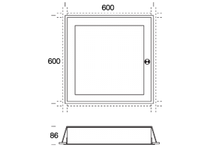 SquareStandard Frame with EM or Sensor Option